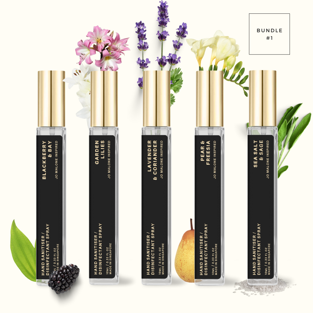 Hand Sanitiser / Disinfectant Spray - Bundle of 5, 10ML *NEW SCENTS*
