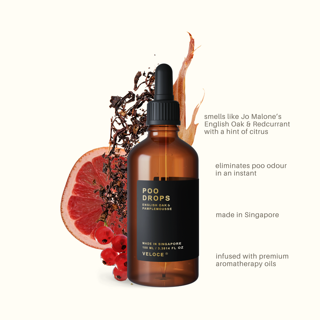 Poo Drops - English Oak & Pamplemousse