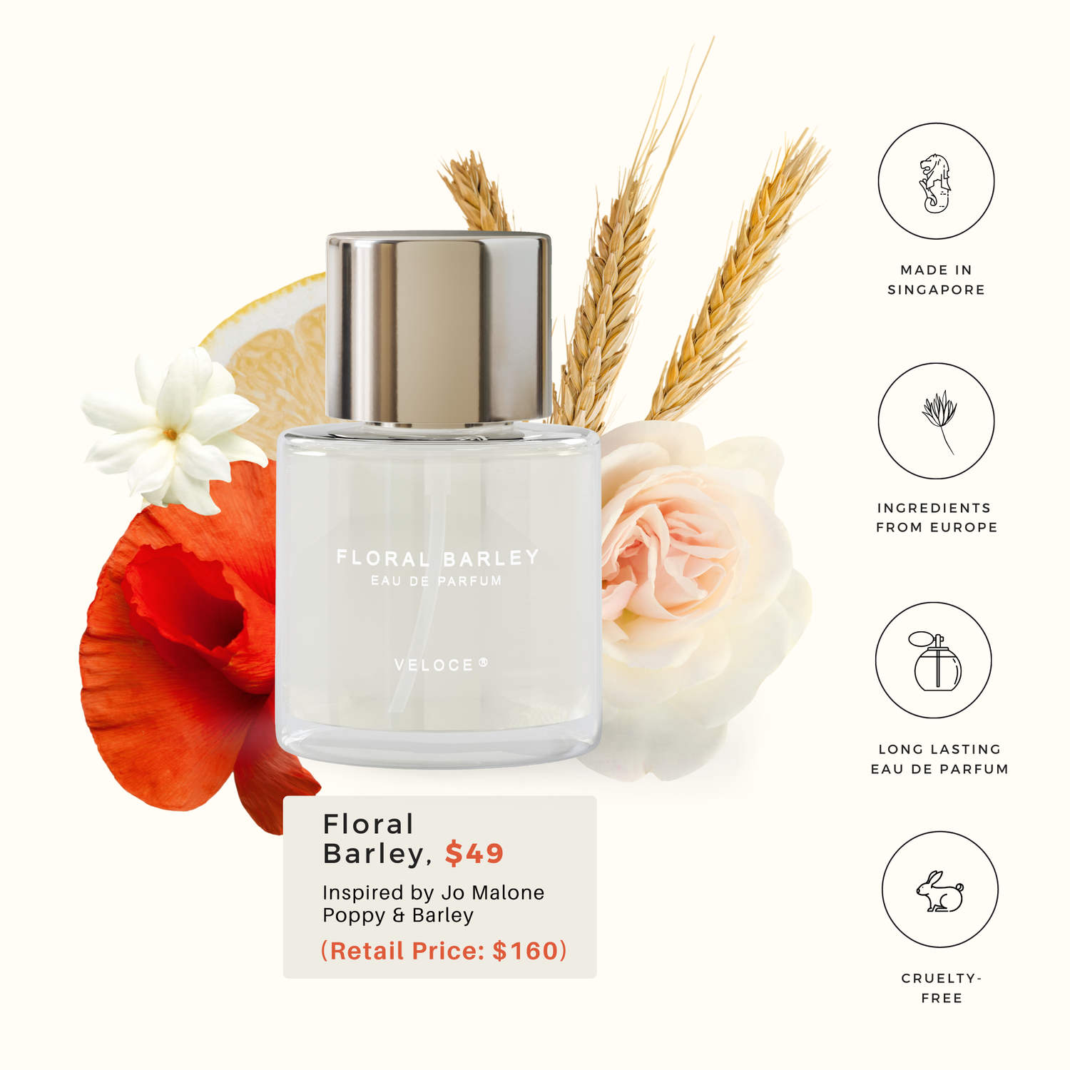 Floral Barley Inspired by Jo Malone Poppy and Barley ,$49 – VELOCE®